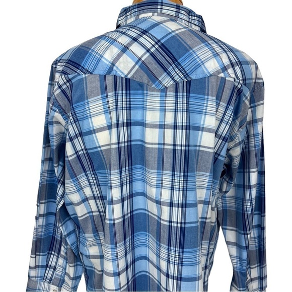 High Noon Men’s Western Cowboy White Pearl Snap Shirt Sz 2XL Multi Color Plaid - Picture 6 of 11